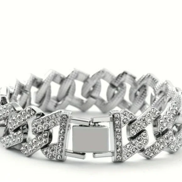 1pc Men's Bracelet Rhinestone - Picture 3 of 7